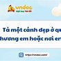 Đoạn Văn Tả Cảnh Đẹp Quê Hương Em Lớp 5