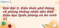 Quốc Phòng 11 Trắc Nghiệm Bài 5